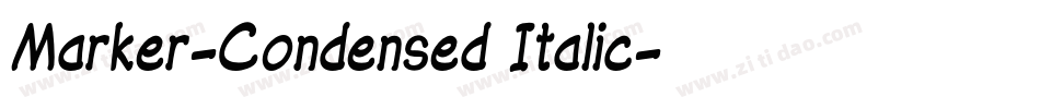 Marker-Condensed Italic字体转换